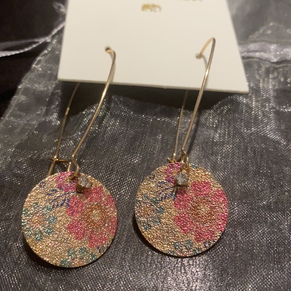 New Dangle Earrings with Floral Design.